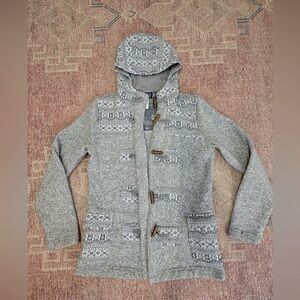 Patagonia better sweater fleece full button jacket with hood small Aztec print